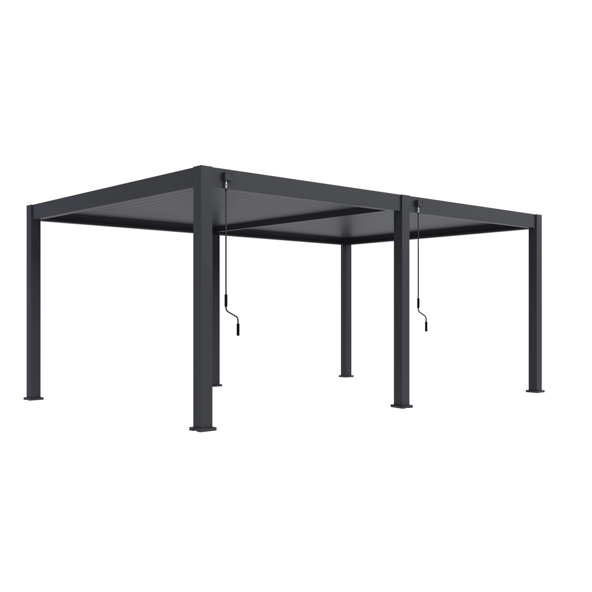 Orion Premium vrijstaand lamellen overkapping 400x600 cm handmatig - Antraciet