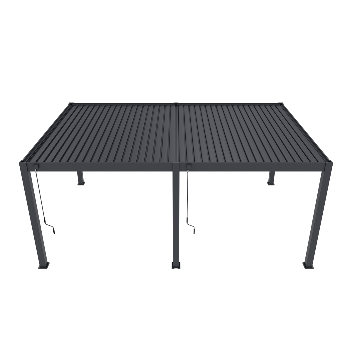 Orion Premium vrijstaand lamellen overkapping 400x600 cm handmatig - Antraciet