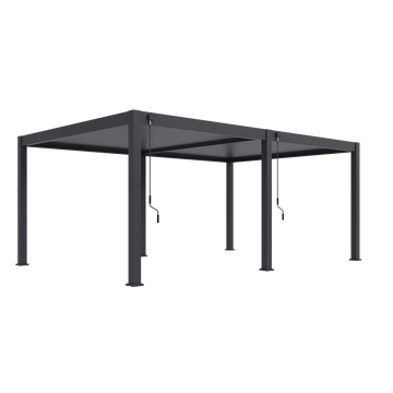 Orion Premium vrijstaand lamellen overkapping 400x600 cm handmatig - Antraciet