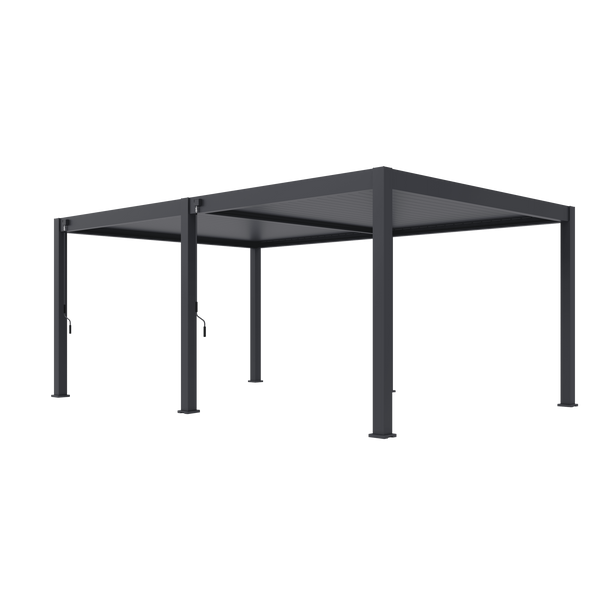 Orion Premium vrijstaand lamellen overkapping 400x600 cm handmatig - Antraciet