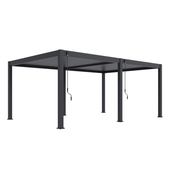 Orion Premium vrijstaand lamellen overkapping 400x600 cm handmatig - Antraciet