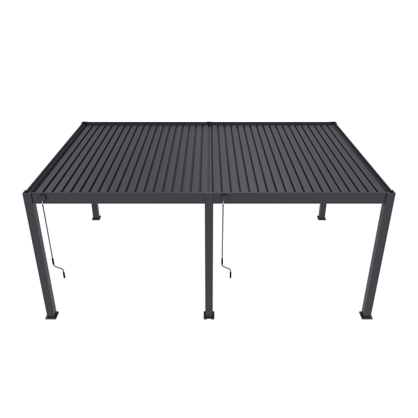 Orion Premium vrijstaand lamellen overkapping 400x600 cm handmatig - Antraciet