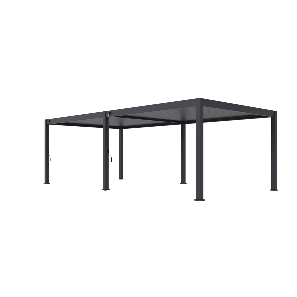 Orion Premium vrijstaand lamellen overkapping 400x800 cm handmatig - Antraciet