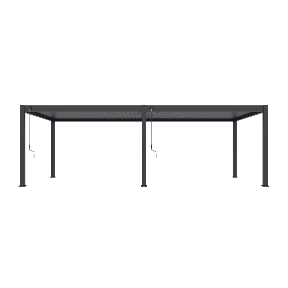 Orion Premium vrijstaand lamellen overkapping 400x800 cm handmatig - Antraciet