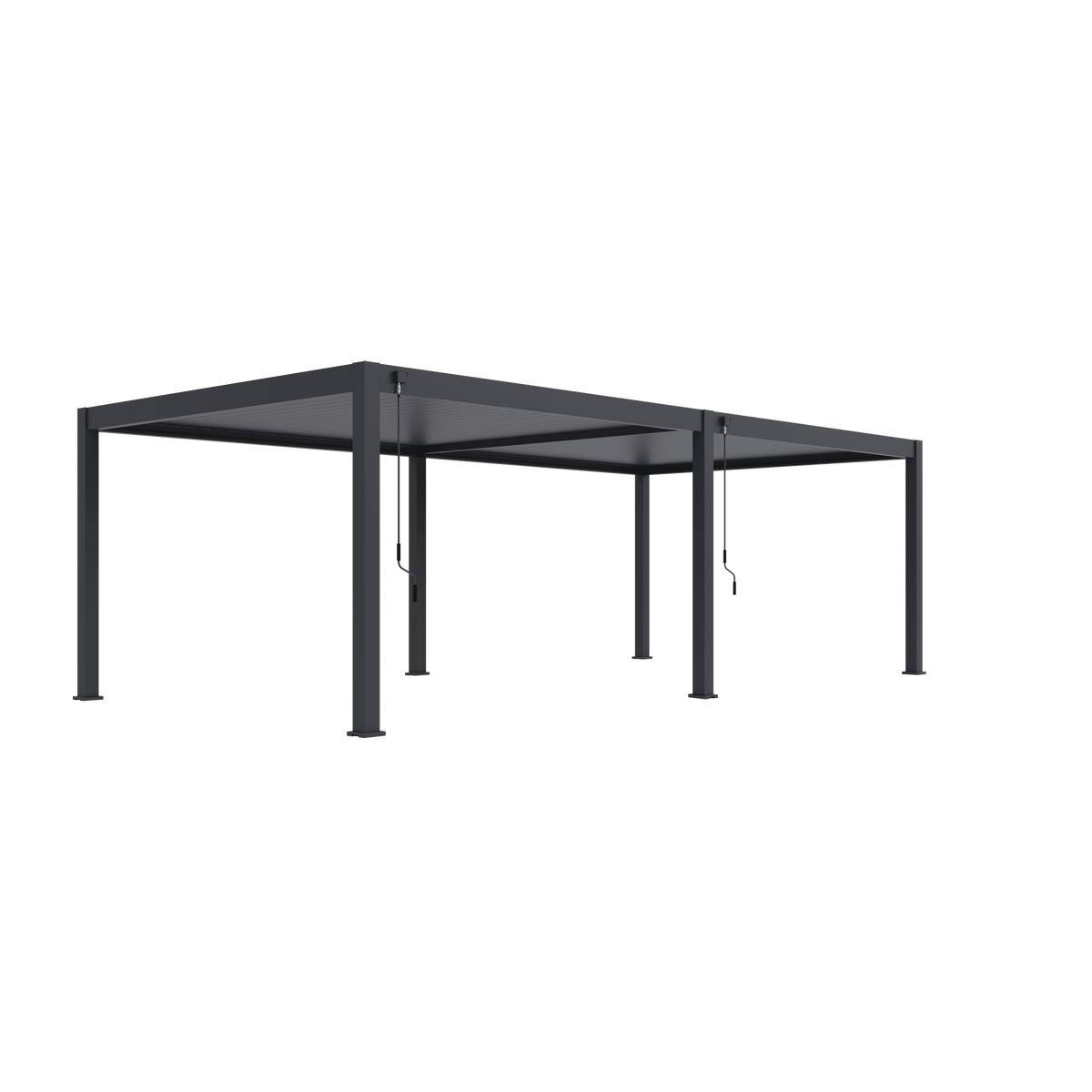 Orion Premium vrijstaand lamellen overkapping 400x800 cm handmatig - Antraciet