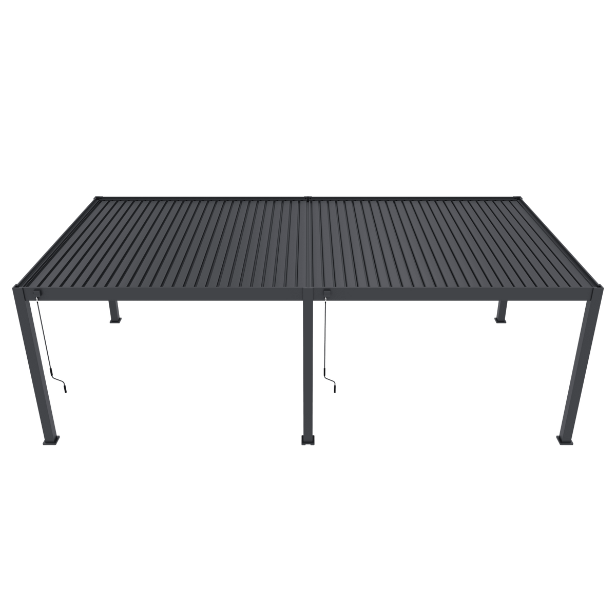 Orion Premium vrijstaand lamellen overkapping 400x800 cm handmatig - Antraciet