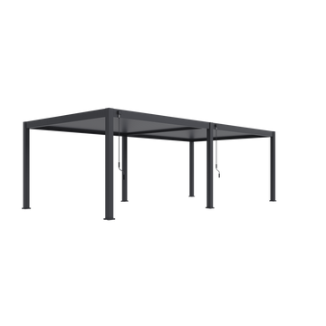 Orion Premium vrijstaand lamellen overkapping 400x800 cm handmatig - Antraciet