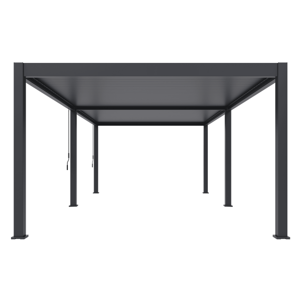 Orion Premium vrijstaand lamellen overkapping 400x800 cm handmatig - Antraciet