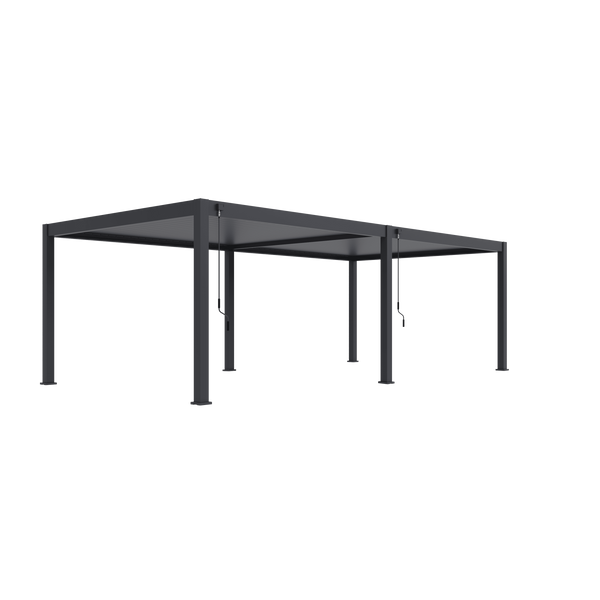 Orion Premium vrijstaand lamellen overkapping 400x800 cm handmatig - Antraciet