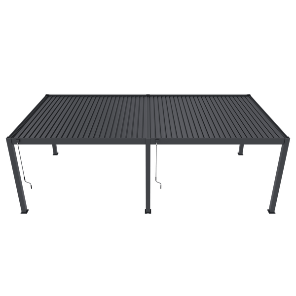 Orion Premium vrijstaand lamellen overkapping 400x800 cm handmatig - Antraciet