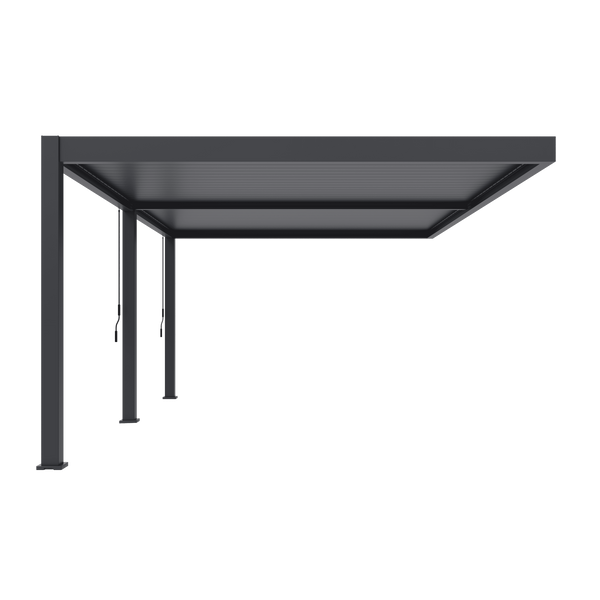 Orion Premium muurbevestiging lamellen overkapping 400x600 cm handmatig - Antraciet