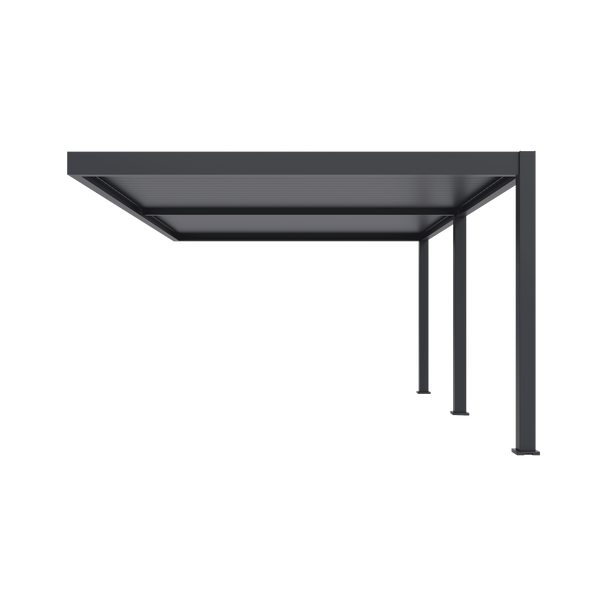 Orion Premium muurbevestiging lamellen overkapping 400x600 cm handmatig - Antraciet