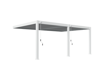 Orion Premium muurbevestiging lamellen overkapping 400x800 cm handmatig - Wit