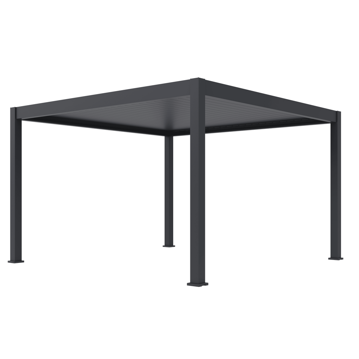 Orion Premium vrijstaand lamellen overkapping 400x400 cm elektrisch - Antraciet