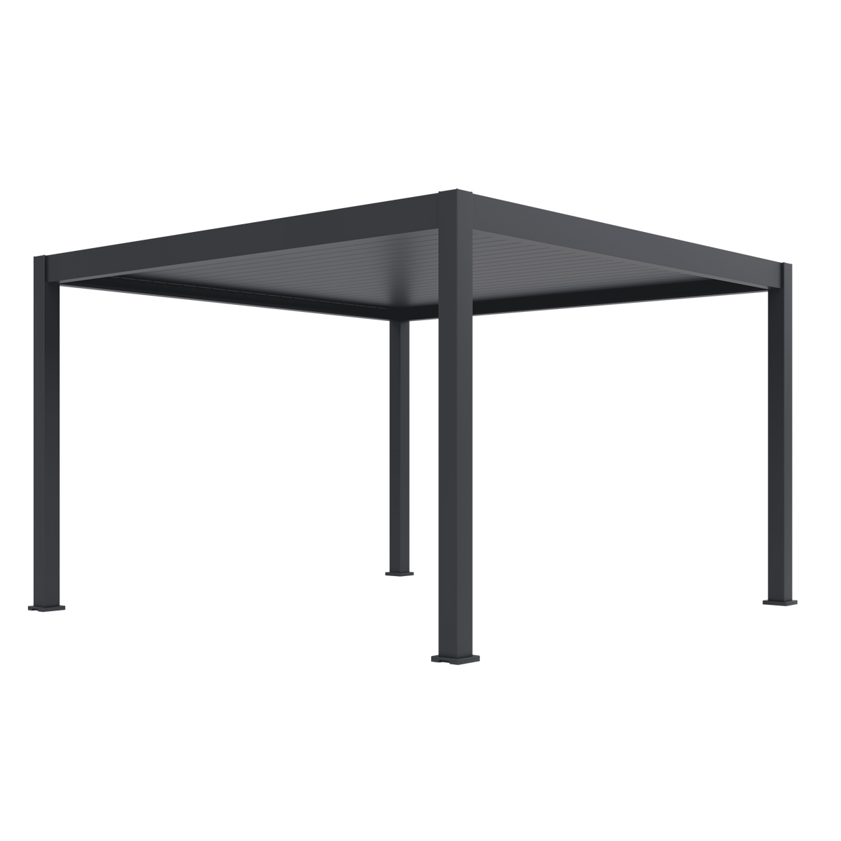 Orion Premium vrijstaand lamellen overkapping 400x400 cm elektrisch - Antraciet