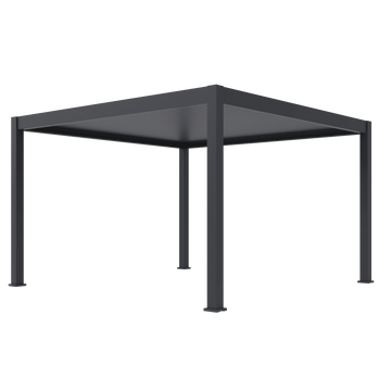 Orion Premium vrijstaand lamellen overkapping 400x400 cm elektrisch - Antraciet