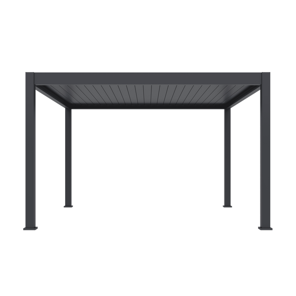 Orion Premium vrijstaand lamellen overkapping 400x400 cm elektrisch - Antraciet