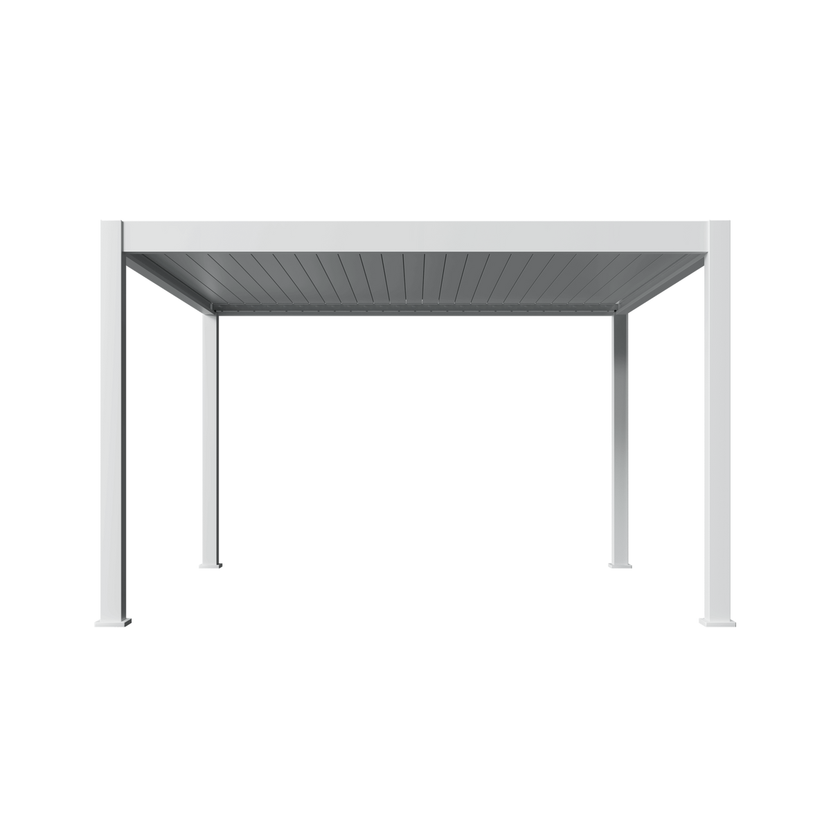 Orion Premium vrijstaand lamellen overkapping 400x400 cm elektrisch - Wit