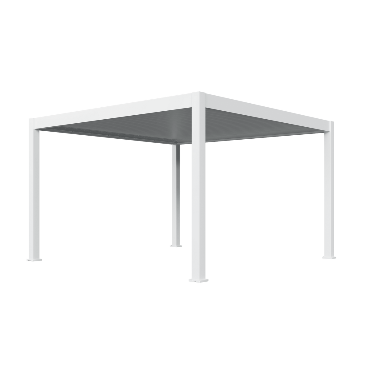 Orion Premium vrijstaand lamellen overkapping 400x400 cm elektrisch - Wit