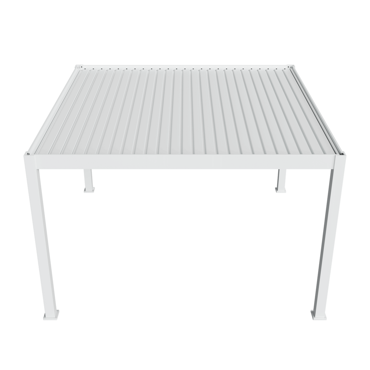 Orion Premium vrijstaand lamellen overkapping 400x400 cm elektrisch - Wit