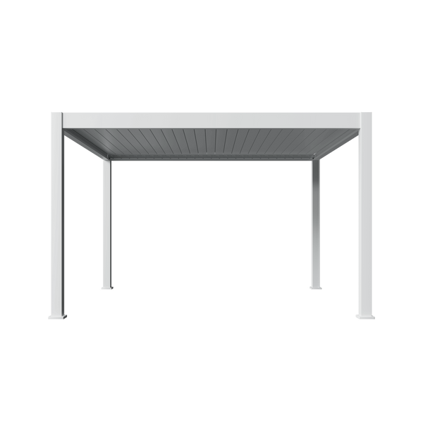 Orion Premium vrijstaand lamellen overkapping 400x400 cm elektrisch - Wit