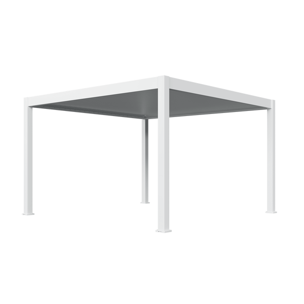 Orion Premium vrijstaand lamellen overkapping 400x400 cm elektrisch - Wit