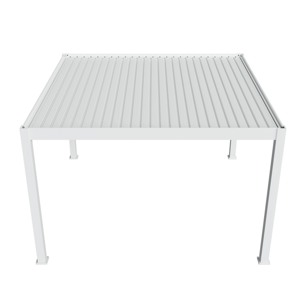 Orion Premium vrijstaand lamellen overkapping 400x400 cm elektrisch - Wit