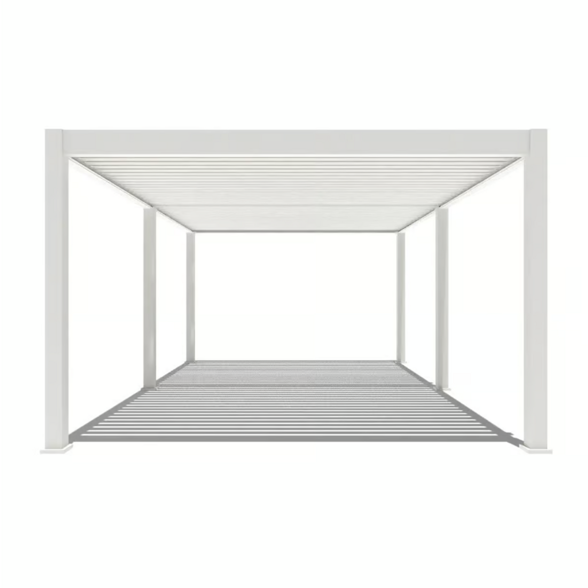 Orion Premium vrijstaand lamellen overkapping 400x600 cm elektrisch - Wit