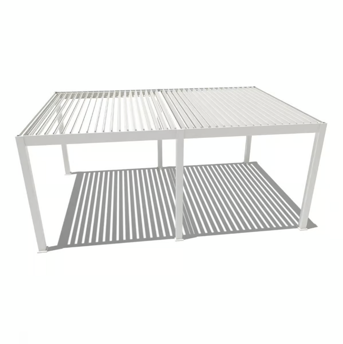 Orion Premium vrijstaand lamellen overkapping 400x600 cm elektrisch - Wit