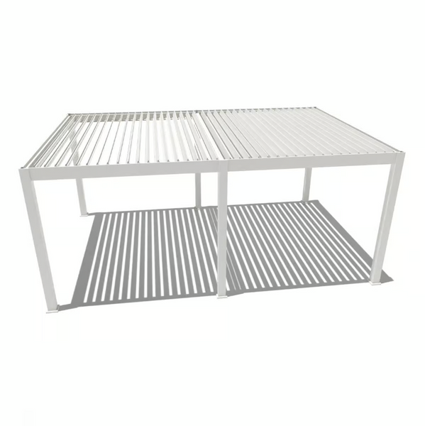 Orion Premium vrijstaand lamellen overkapping 400x600 cm elektrisch - Wit