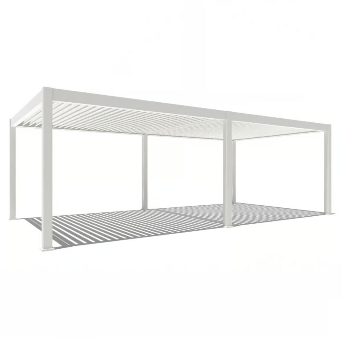 Orion Premium vrijstaand lamellen overkapping 400x800 cm elektrisch - Wit