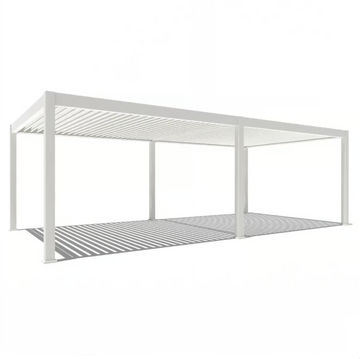 Orion Premium vrijstaand lamellen overkapping 400x800 cm elektrisch - Wit