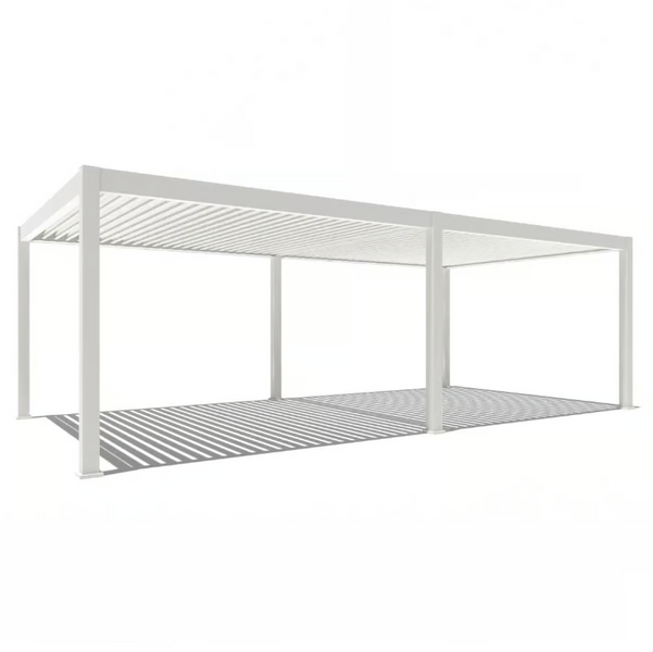 Orion Premium vrijstaand lamellen overkapping 400x800 cm elektrisch - Wit