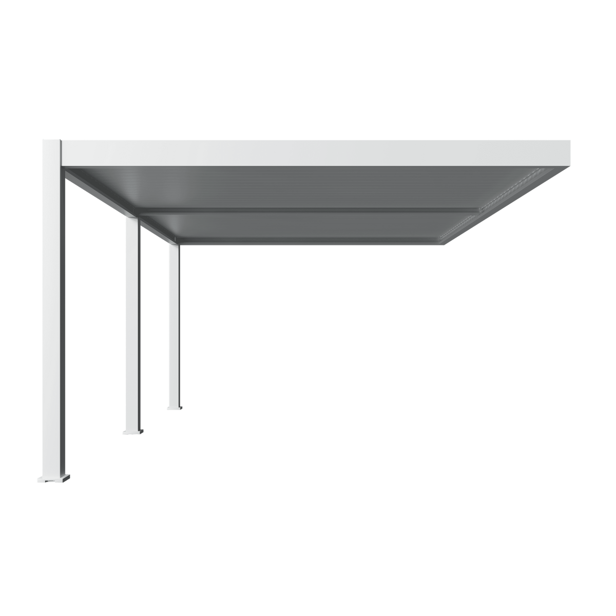 Orion Premium muurbevestiging lamellen overkapping 400x600 cm elektrisch - Wit