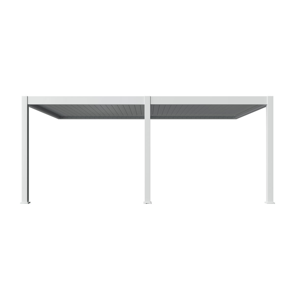 Orion Premium muurbevestiging lamellen overkapping 400x600 cm elektrisch - Wit