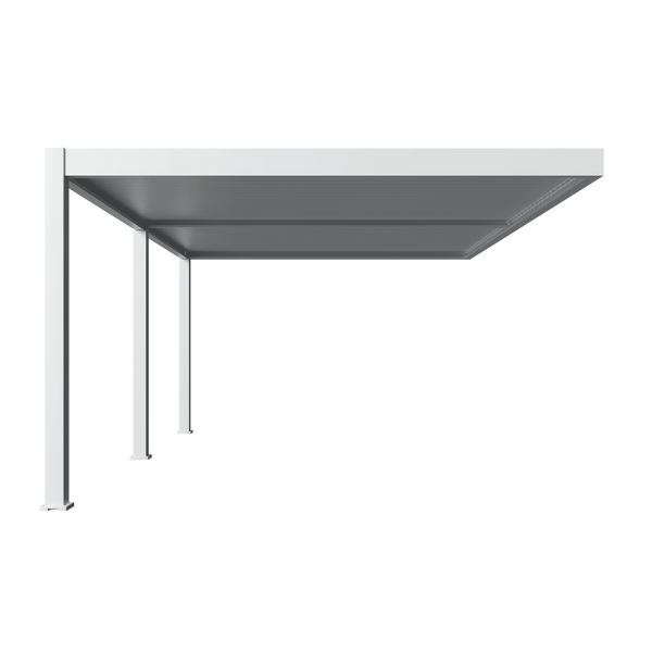 Orion Premium muurbevestiging lamellen overkapping 400x600 cm elektrisch - Wit