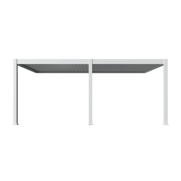 Orion Premium muurbevestiging lamellen overkapping 400x600 cm elektrisch - Wit