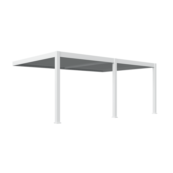 Orion Premium muurbevestiging lamellen overkapping 400x600 cm elektrisch - Wit