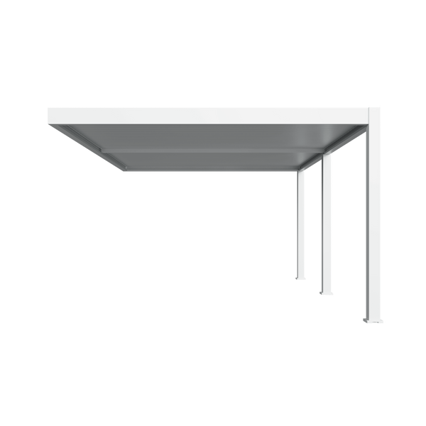 Orion Premium muurbevestiging lamellen overkapping 400x600 cm elektrisch - Wit