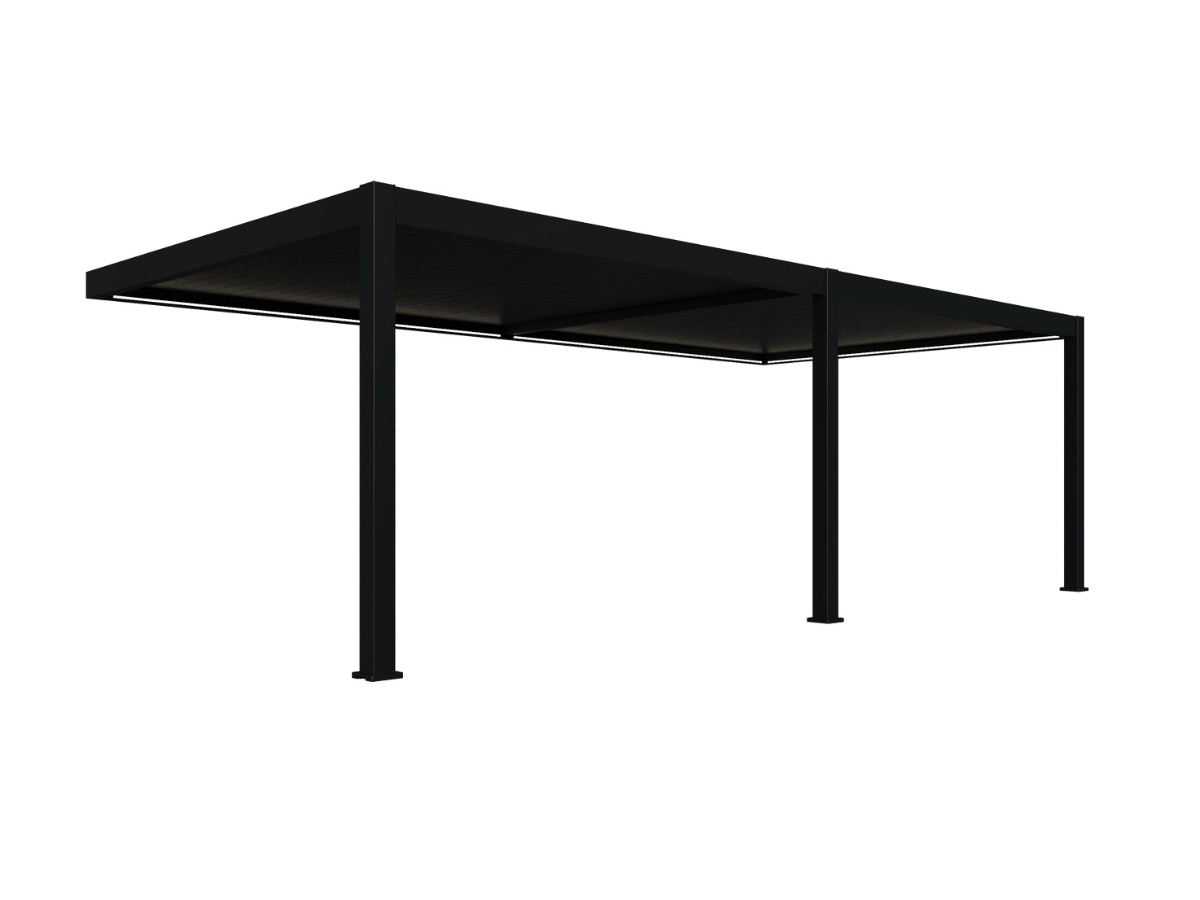 Orion Premium muurbevestiging lamellen overkapping 400x800 cm elektrisch - Antraciet