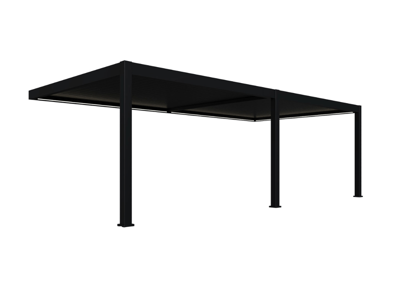 Orion Premium muurbevestiging lamellen overkapping 400x800 cm elektrisch - Antraciet