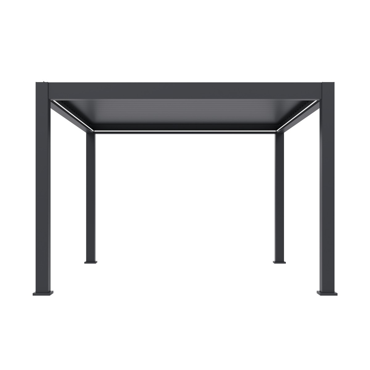 Orion Prestige vrijstaand lamellen overkapping 360x400 cm elektrisch - Antraciet