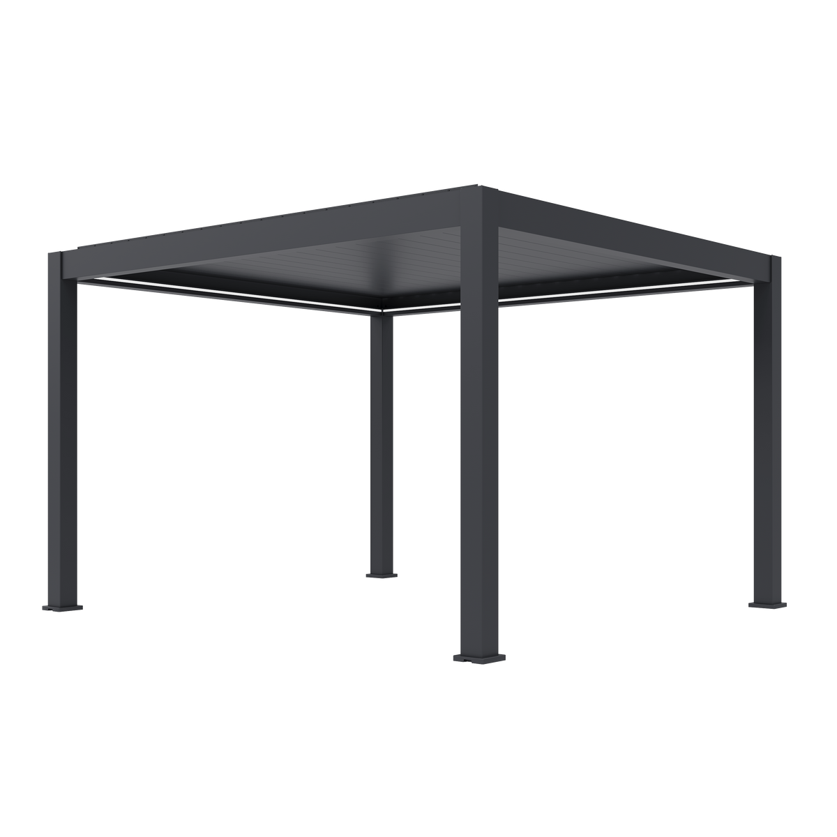 Orion Prestige vrijstaand lamellen overkapping 360x400 cm elektrisch - Antraciet