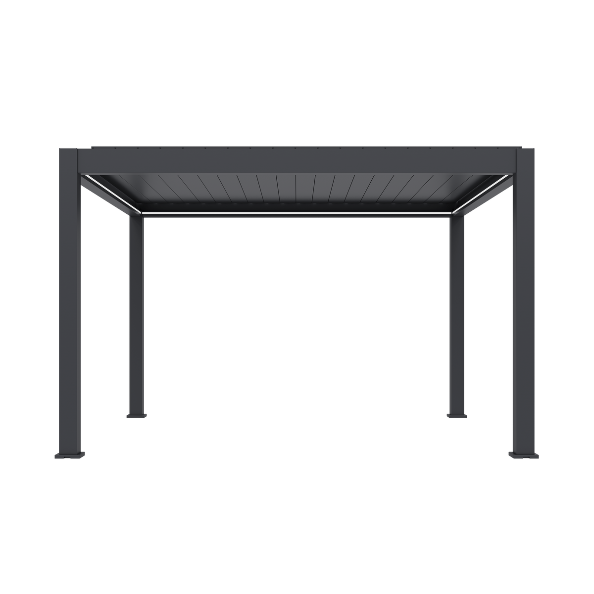 Orion Prestige vrijstaand lamellen overkapping 360x400 cm elektrisch - Antraciet