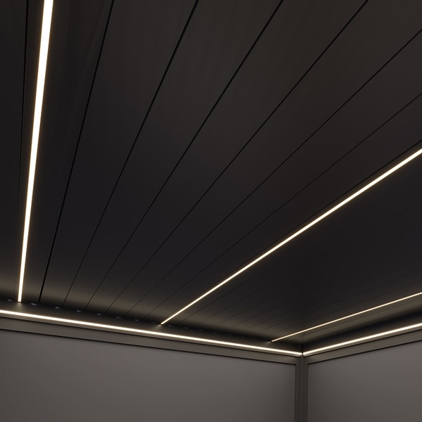 Orion Prestige vrijstaand lamellen overkapping 360x530 cm elektrisch - Antraciet