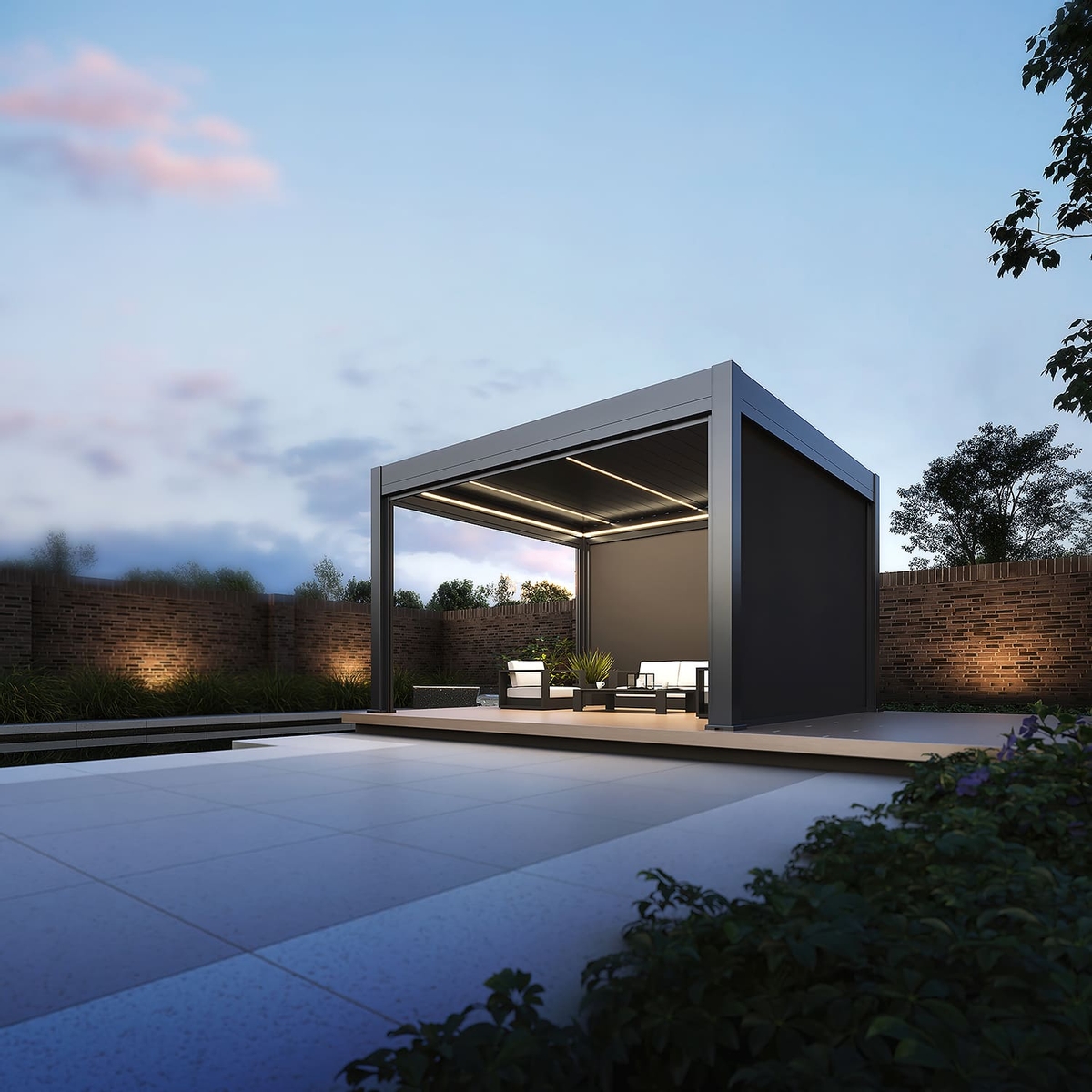 Orion Prestige vrijstaand lamellen overkapping 360x600 cm elektrisch - Antraciet