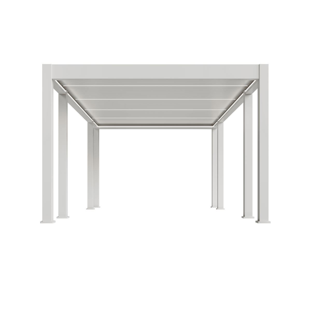 Orion Prestige vrijstaand lamellen overkapping 360x657 cm elektrisch - Wit