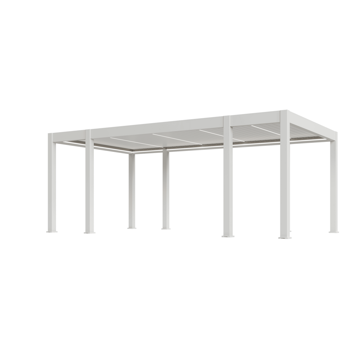 Orion Prestige vrijstaand lamellen overkapping 360x657 cm elektrisch - Wit