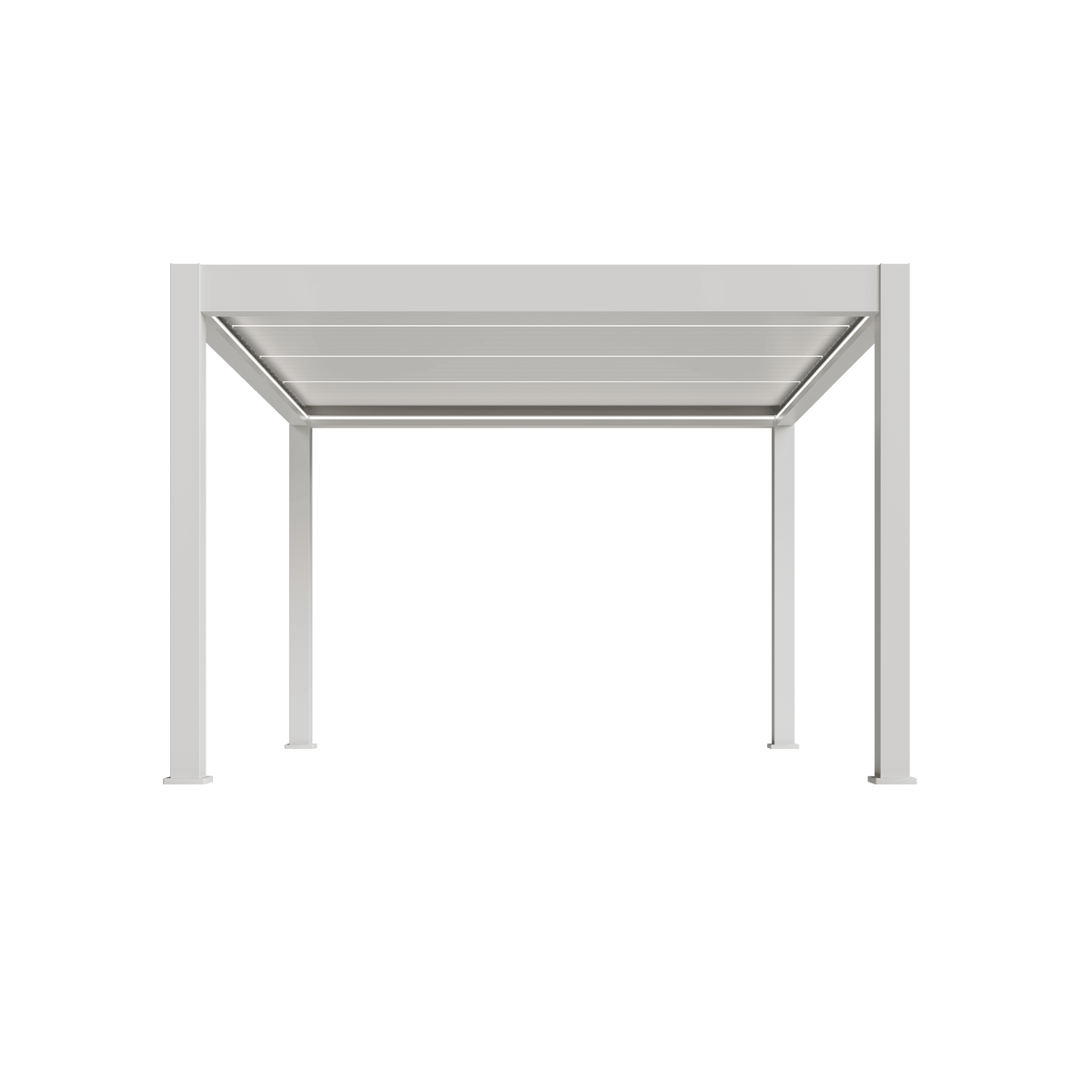 Orion Prestige vrijstaand lamellen overkapping 400x400 cm elektrisch - Wit