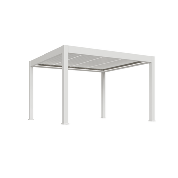 Orion Prestige vrijstaand lamellen overkapping 400x400 cm elektrisch - Wit